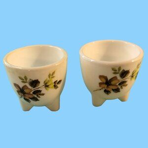 Arcopal Milk Glass Egg Cups Vintage Tempered Glassware Easter France lot 2